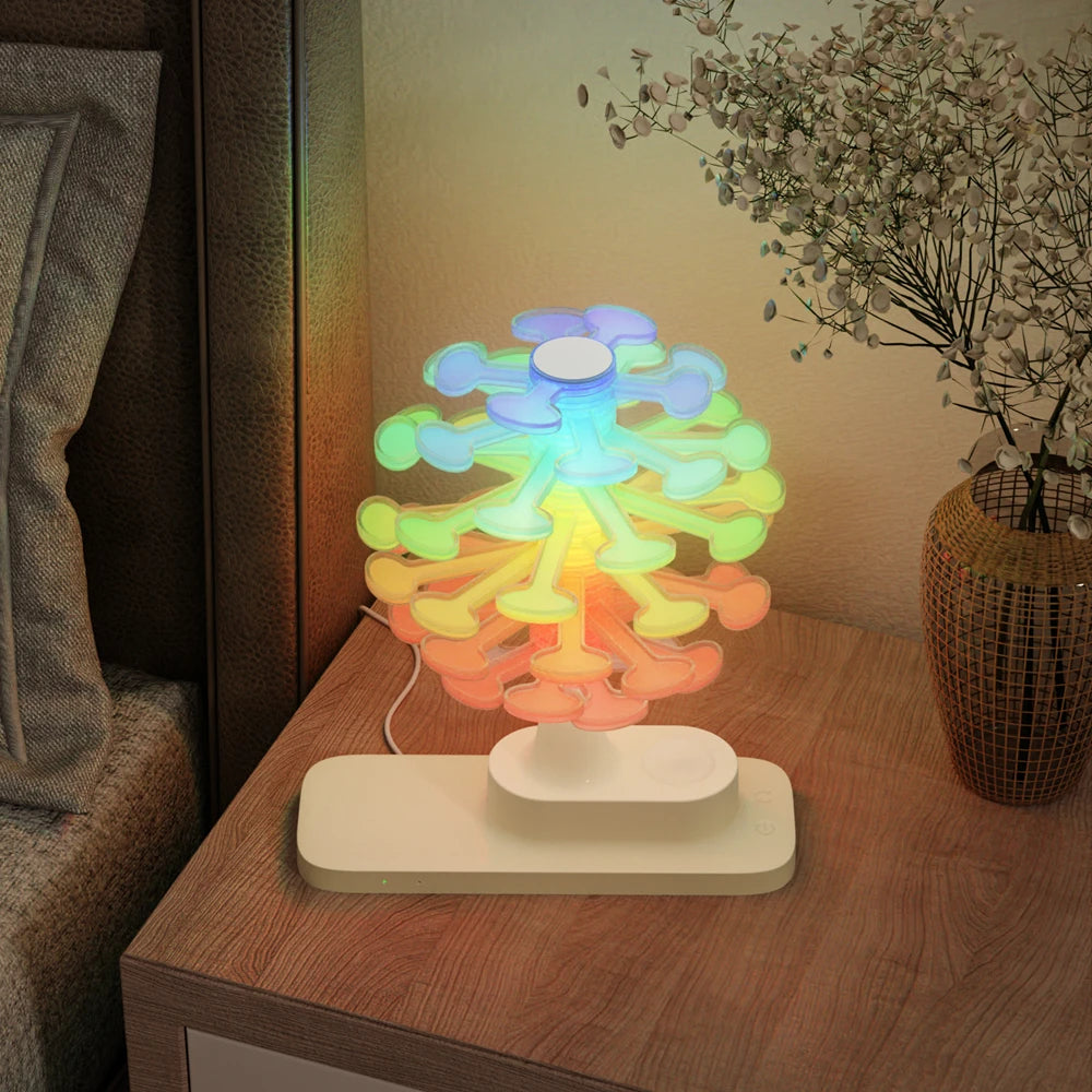 Spiral Tree Table Lamp with Integrated Wireless Charger - product detail 4
