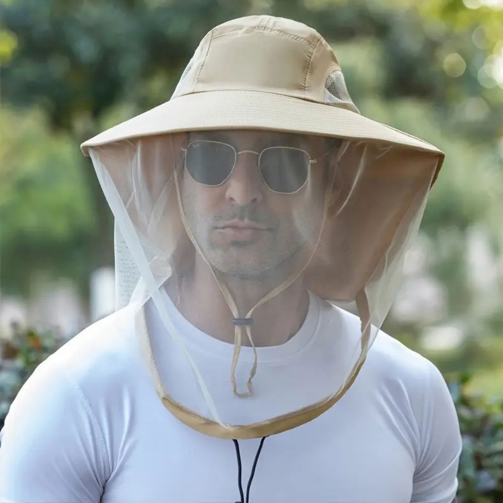 Breathable Sun and Mosquito Protection Wide Brim Hat - product detail 3