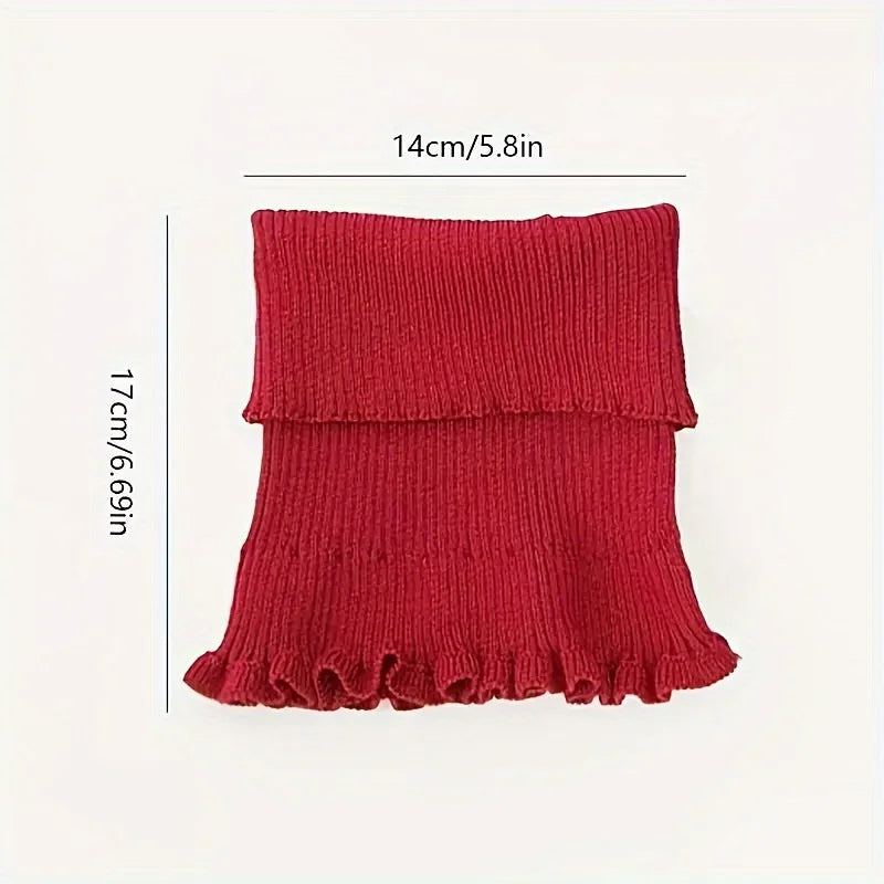 Elegant Knitted Turtleneck Neck Scarf for Women - product detail 3