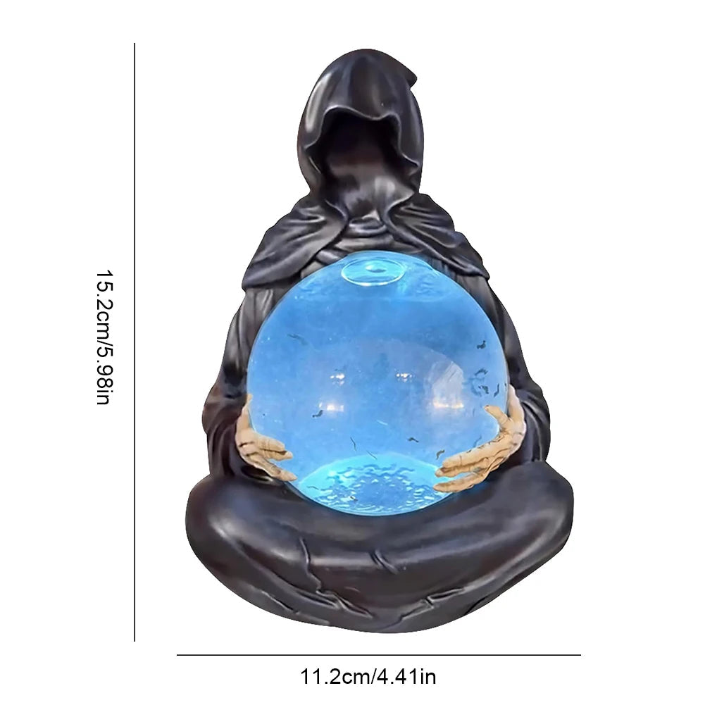 Grim Reaper Crystal Ball Halloween Decoration - product detail 3