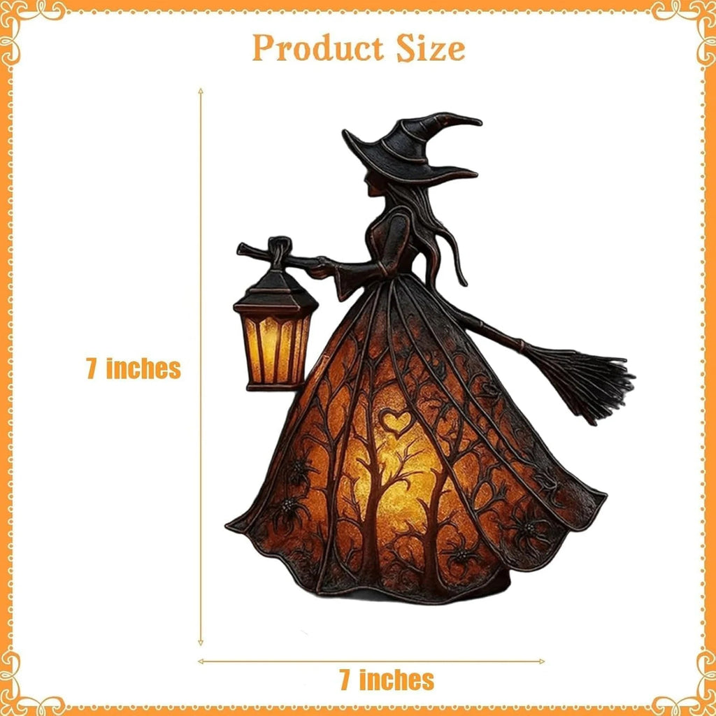 Halloween Witch Table Lamp Spooky Desk Decor Light - product detail 4