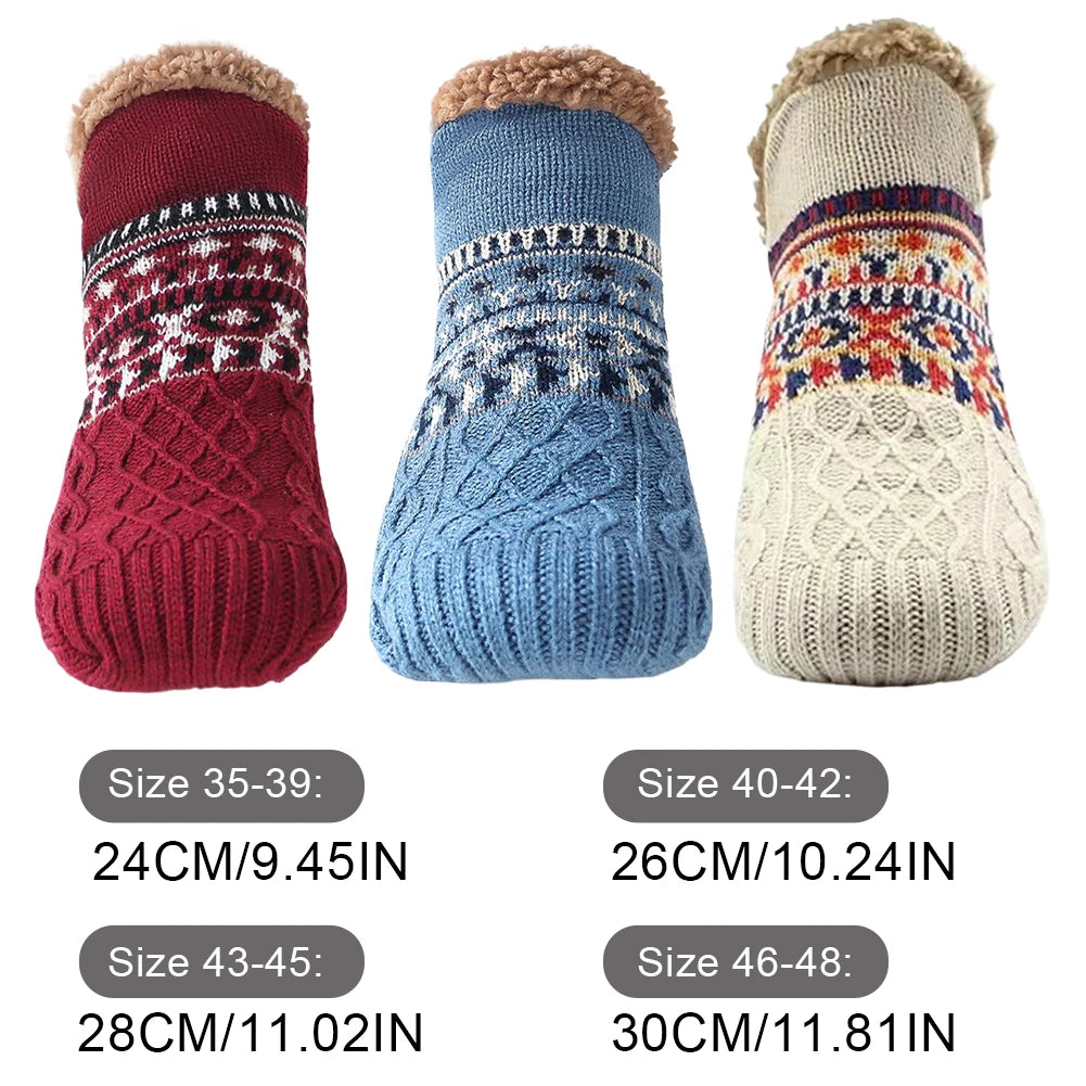 Knitted Slipper Socks with Fleece Lining - product detail 4