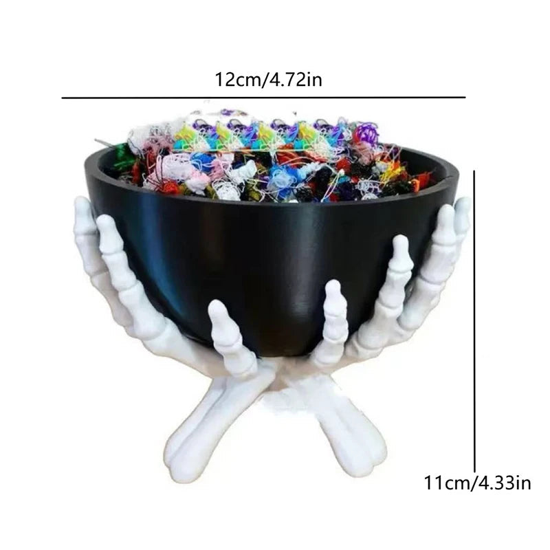 Gothic Skeleton Hands Halloween Candy Bowl - product detail 4