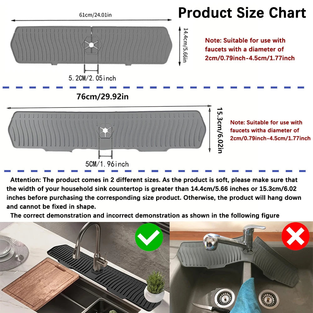 Silicone Kitchen Sink Splash Guard - product detail 4