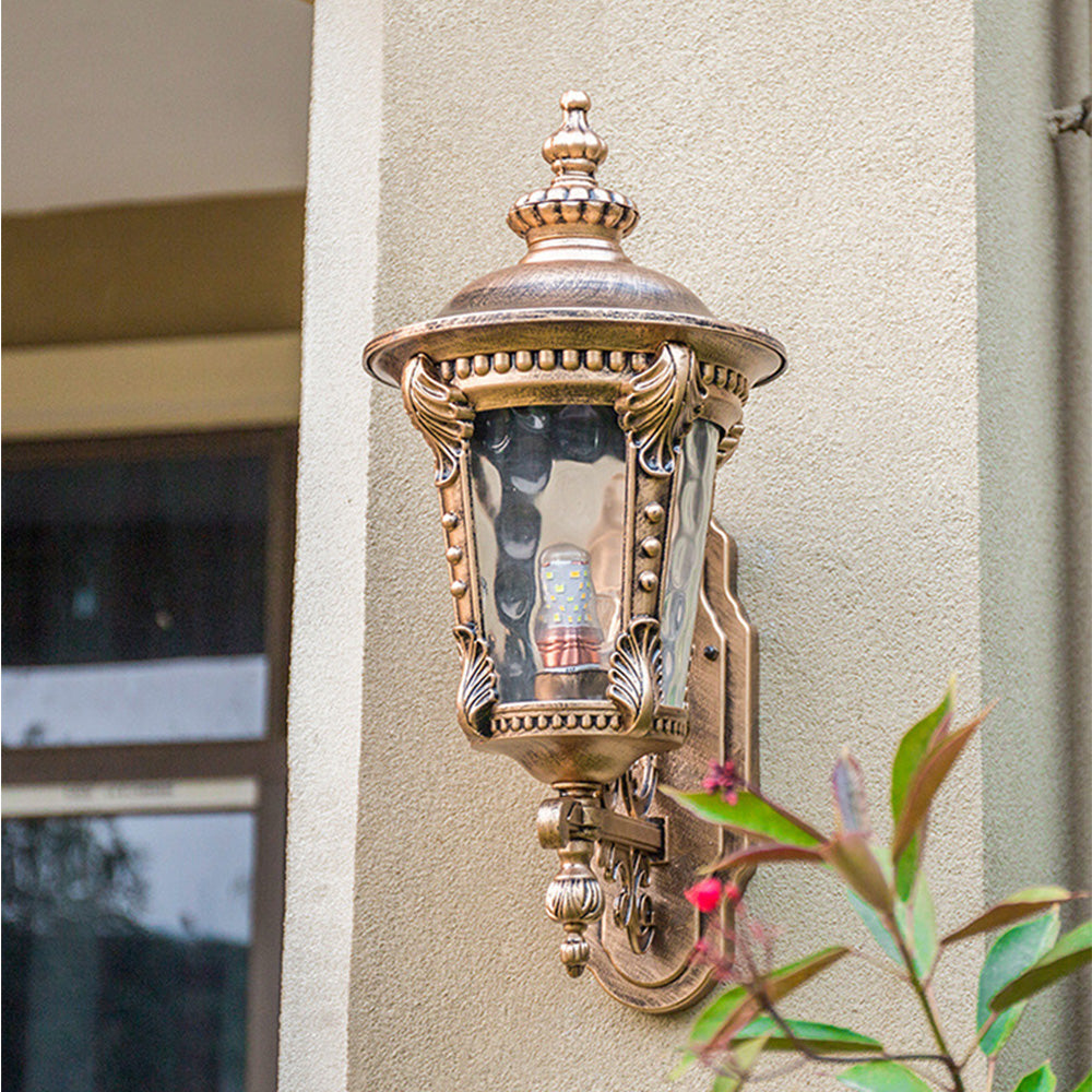 Lámpara de pared exterior estilo vintage Farol decorativo para paredes exteriores