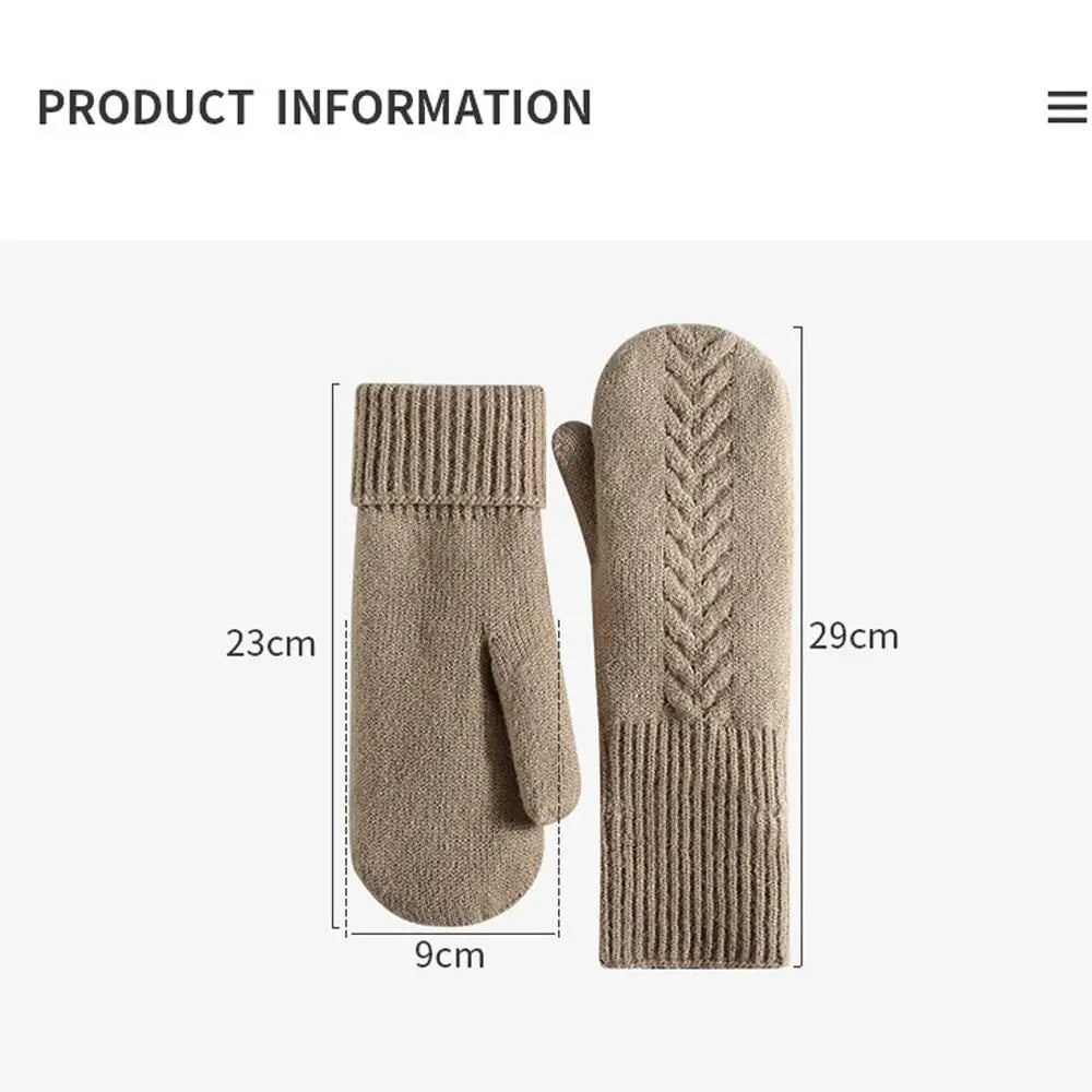 Double Layer Fleece Lined Winter Mittens - product detail 4