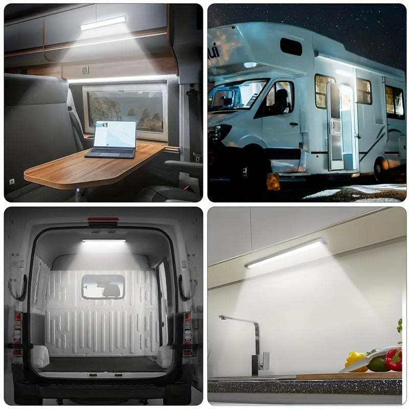 Luz LED inalámbrica activada por movimiento, tira de luz recargable para interiores