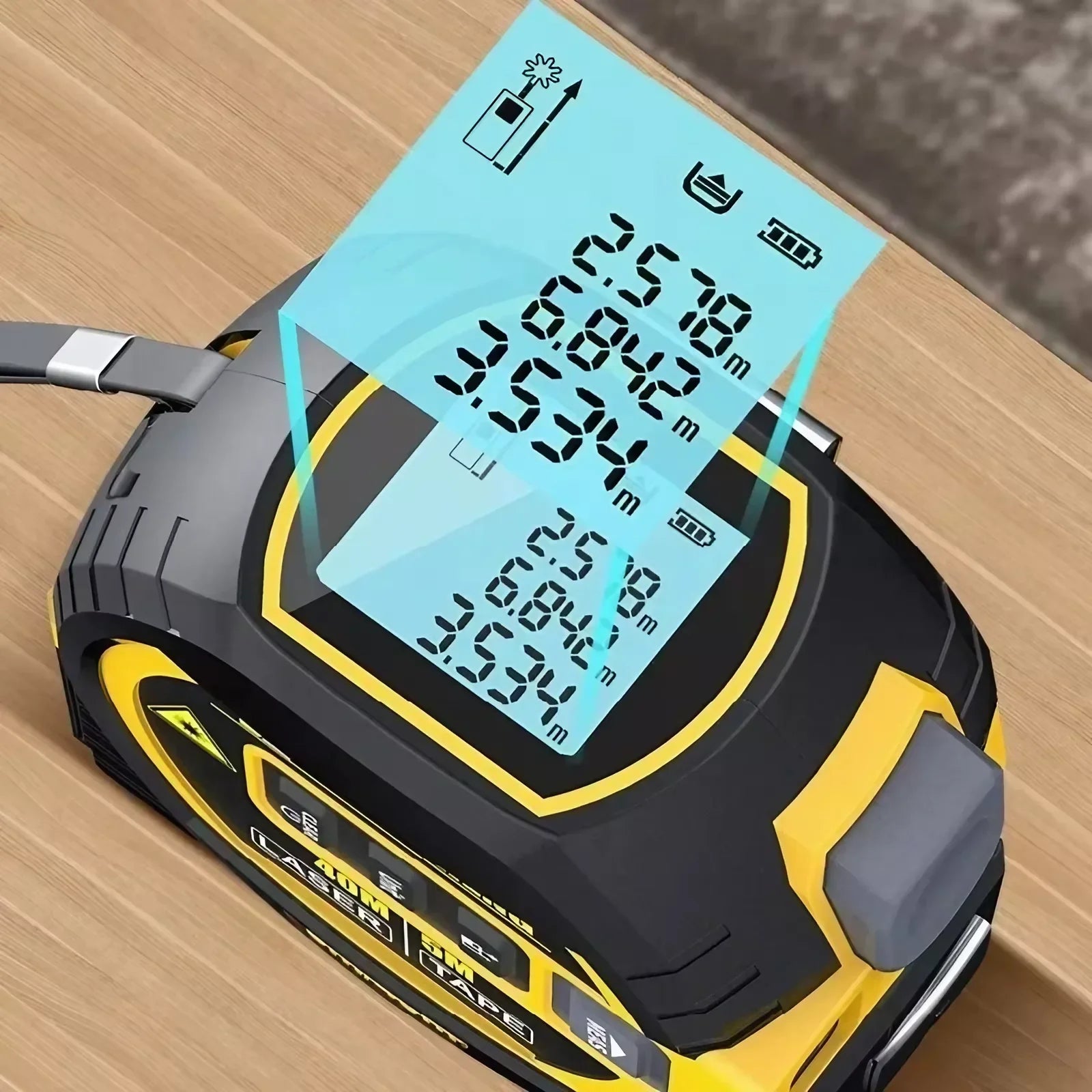 3-In-1 Laser Tape Measure 40/60M Meters Infrared - product image 4