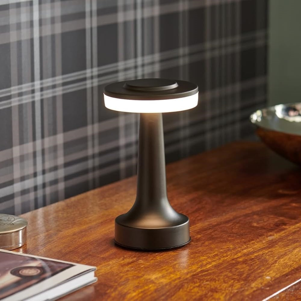 Lámpara de mesa portátil regulable con diseño retro elegante