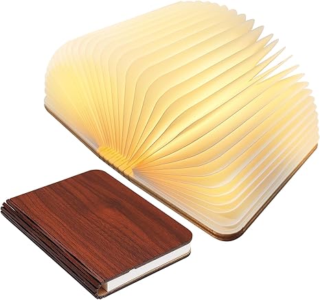 Luz nocturna LED decorativa en forma de libro recargable por USB