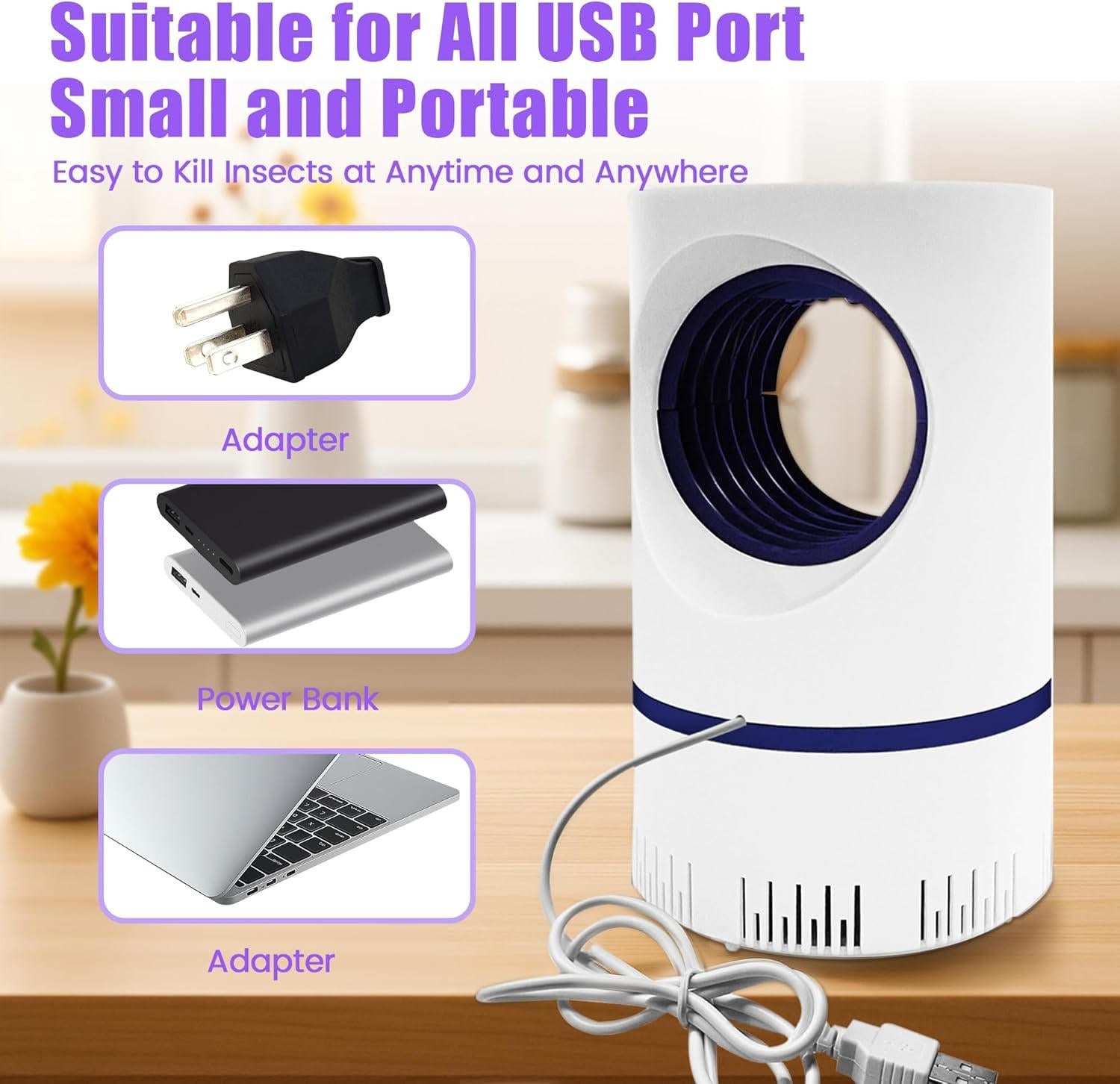 UV Light Insect Trap - Indoor/Outdoor Mosquito Fly Killer - product detail 9
