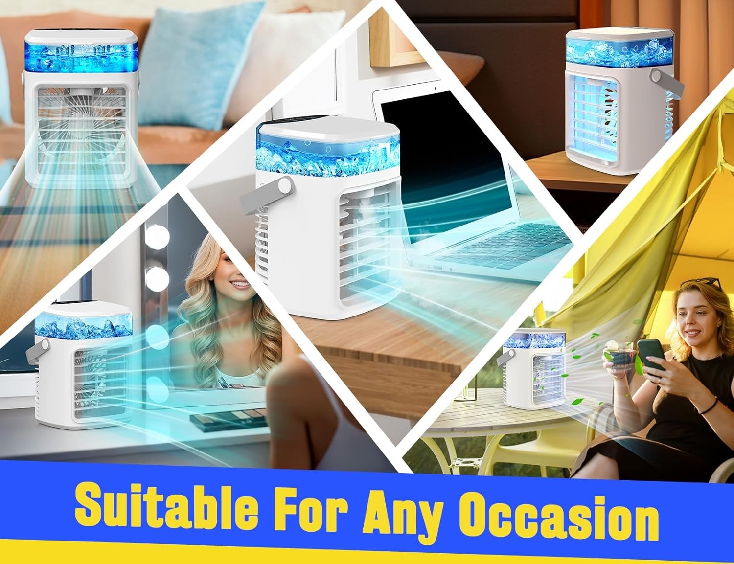 Portable Evaporative Air Cooler Fan with Mist - product detail 5