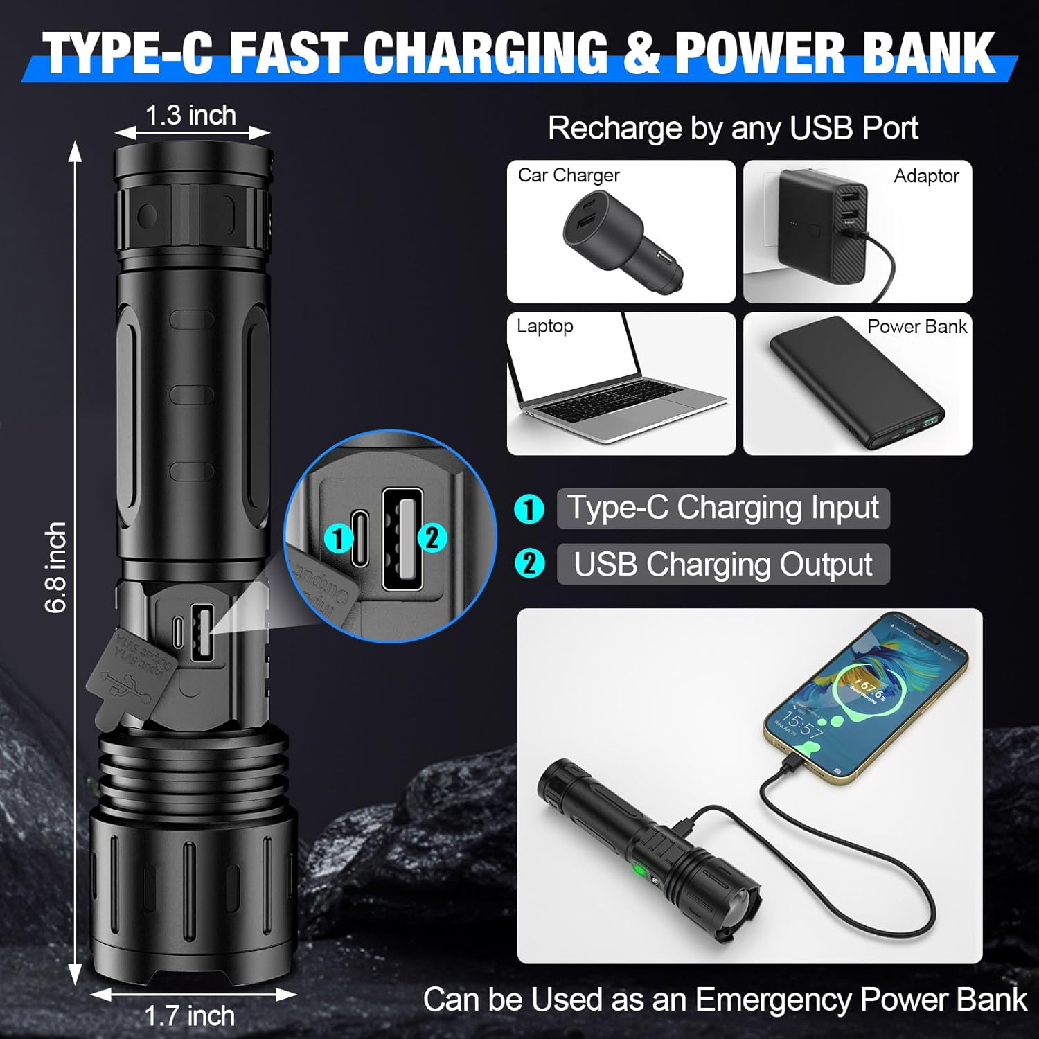 Extremely Bright Flashlight - product detail 6
