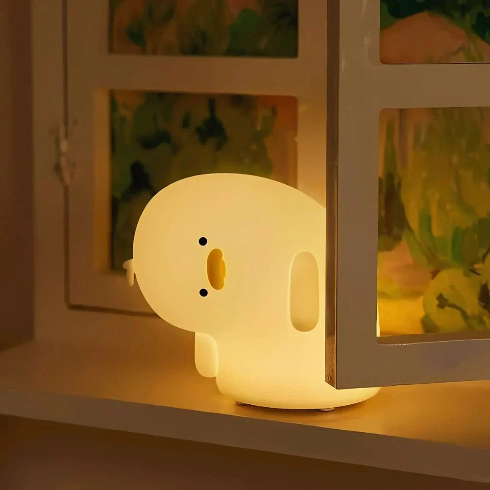 Lámpara de noche adorable con control táctil recargable para mesita de noche
