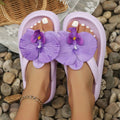 Ladies Tropical Orchid Summer Flip Flops - product detail 7