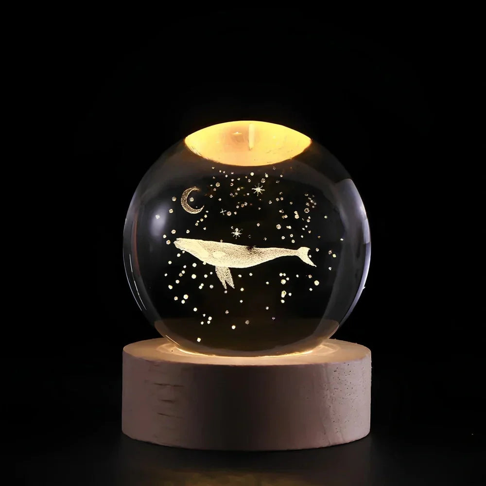 Lámpara LED nocturna 3D de planeta celestial con alimentación USB
