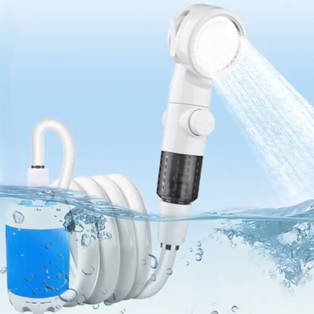 Portable USB Rechargeable Water Pump Shower Head - product detail 2