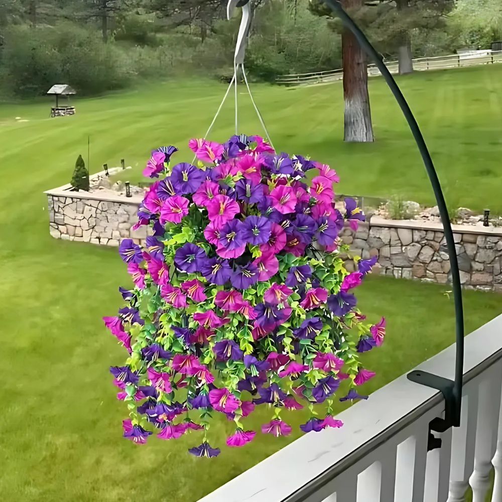 NOMOVA UV Resistant Artificial Morning Glory Flower Hanging Decor