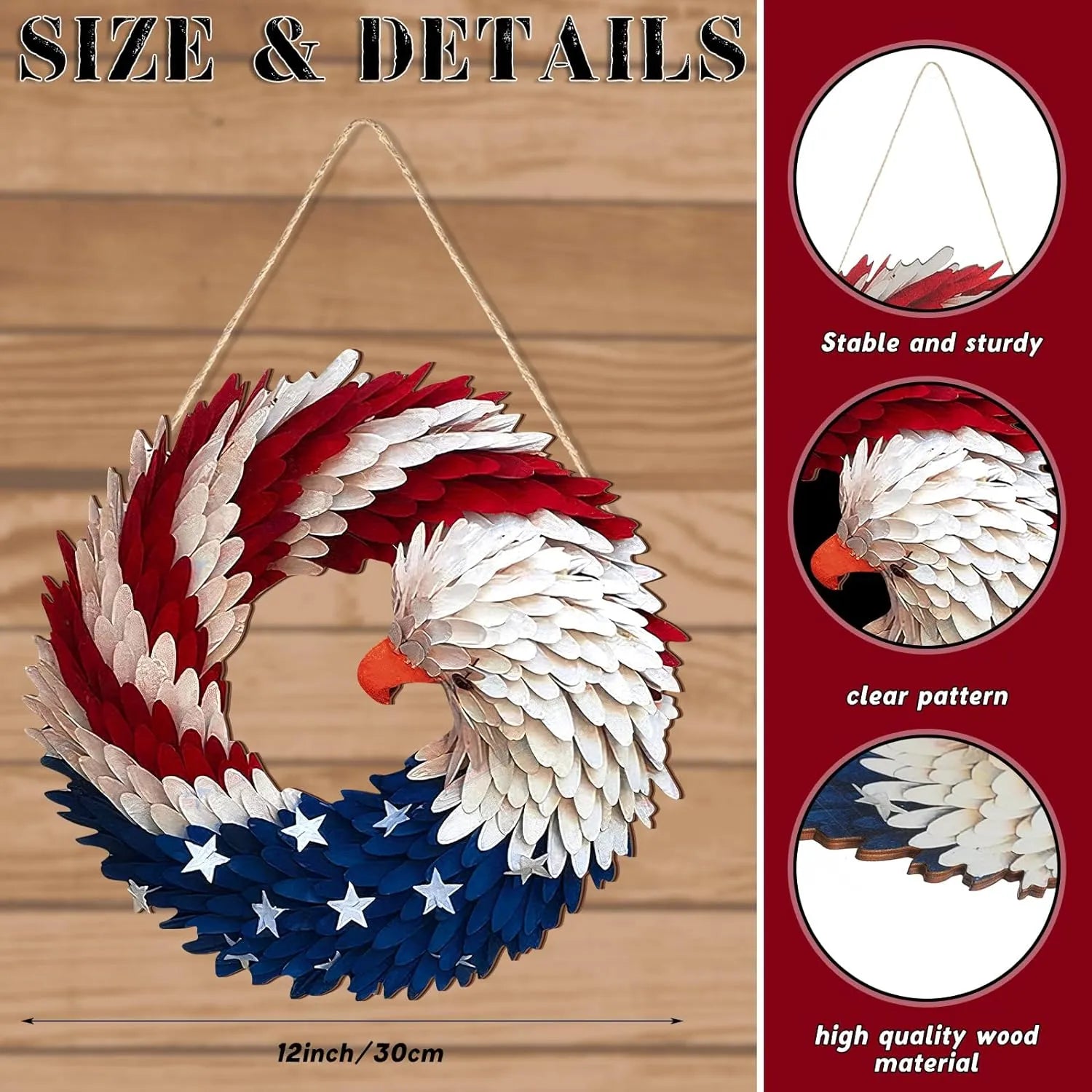 Eagle Wreath Easter Independence Day Decorations - product detail 3
