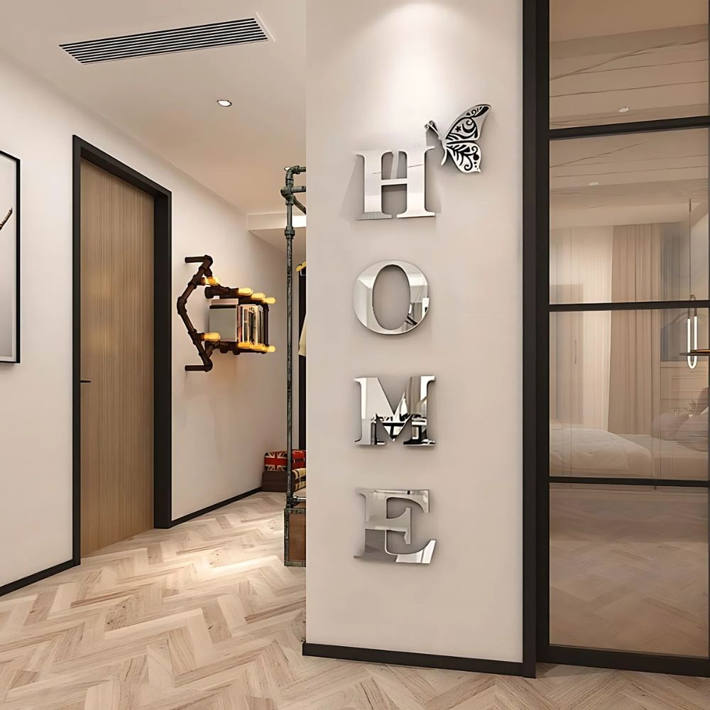 Home Entrance 3D Mirror Wall Sticker Decor - product image 2