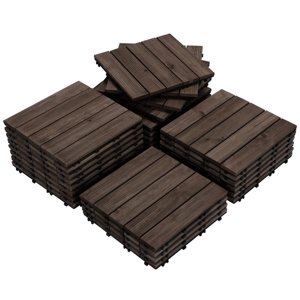 Interlocking Outdoor Patio Wood Flooring Deck Tiles 27Pcs - product detail 7