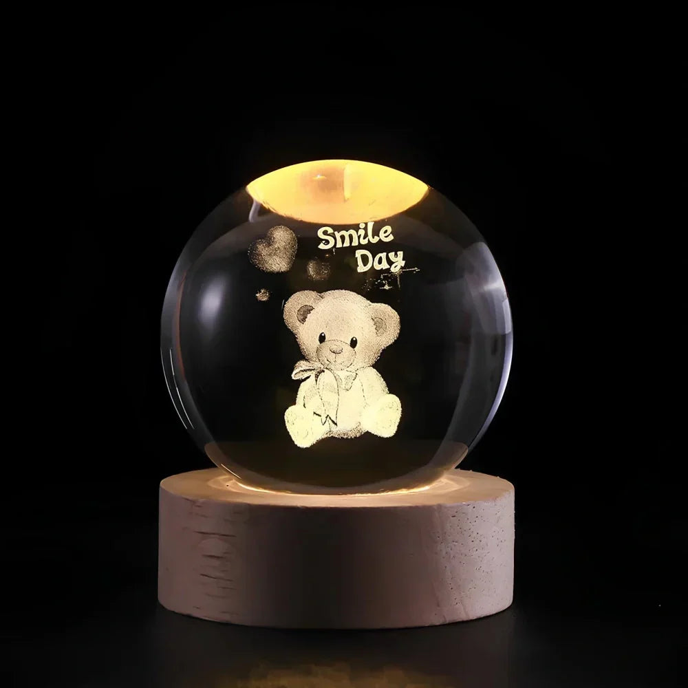 Lámpara LED nocturna 3D de planeta celestial con alimentación USB