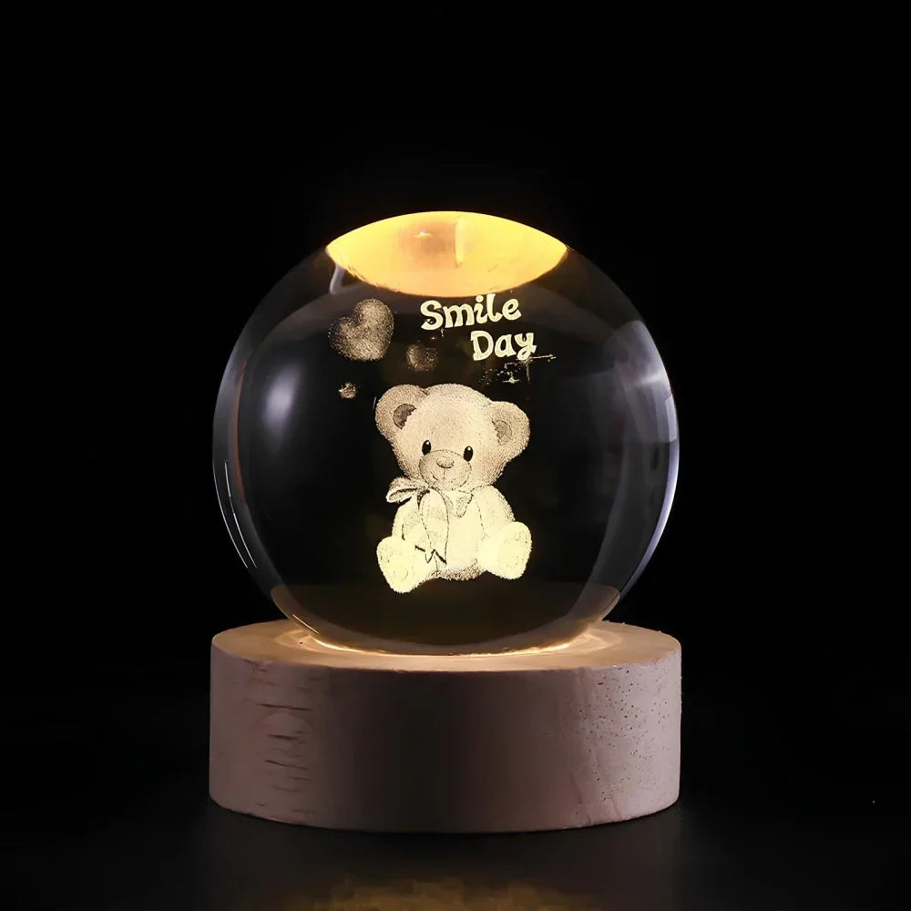 Lámpara de Bola de Cristal Cósmica Decoración Mágica LED para el Hogar