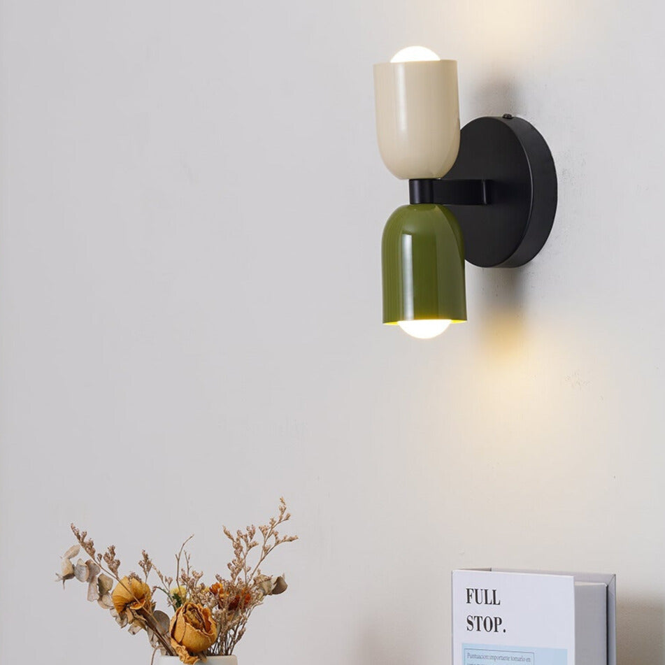 Lámpara de Pared de Estilo Vintage con Doble Cabezal Ajustable para Interior
