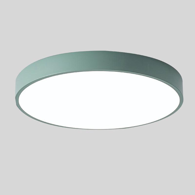 Luz de techo redonda delgada moderna y minimalista con brillo para espacios del hogar