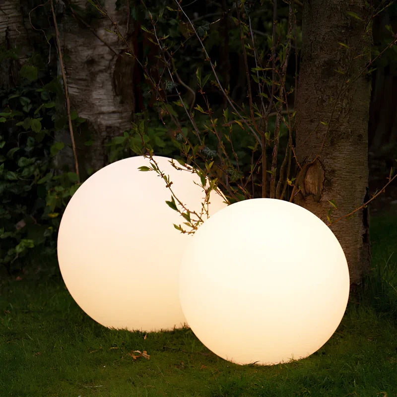 Luz de jardín esférica LED con cambio de color