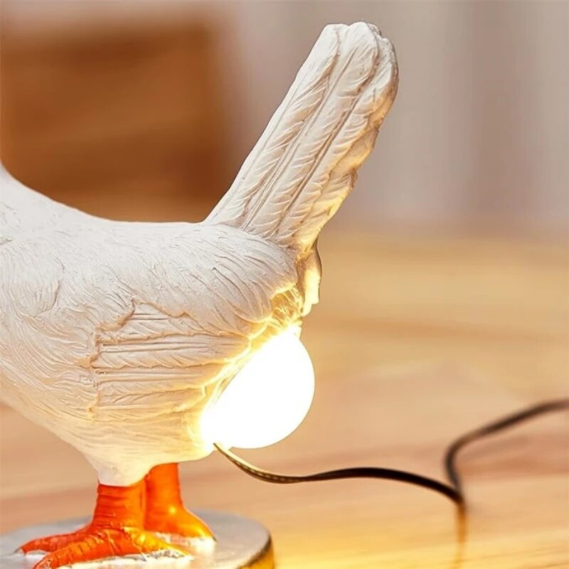 Lámpara de mesa con diseño de animal único y acento decorativo