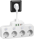 NOMOVA Wall-mounted Power Strip With Independent Switch - 2 USB A And 1 USB C