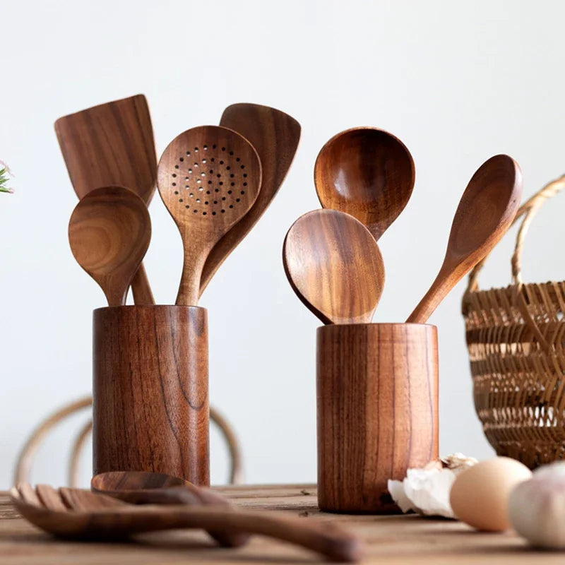 Kitchen set made of natural teak wood - product detail 4