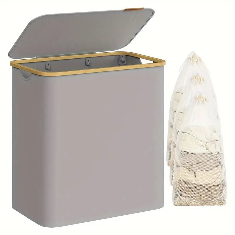 5072.1 oz foldable laundry basket with 2 compartments - product detail 2