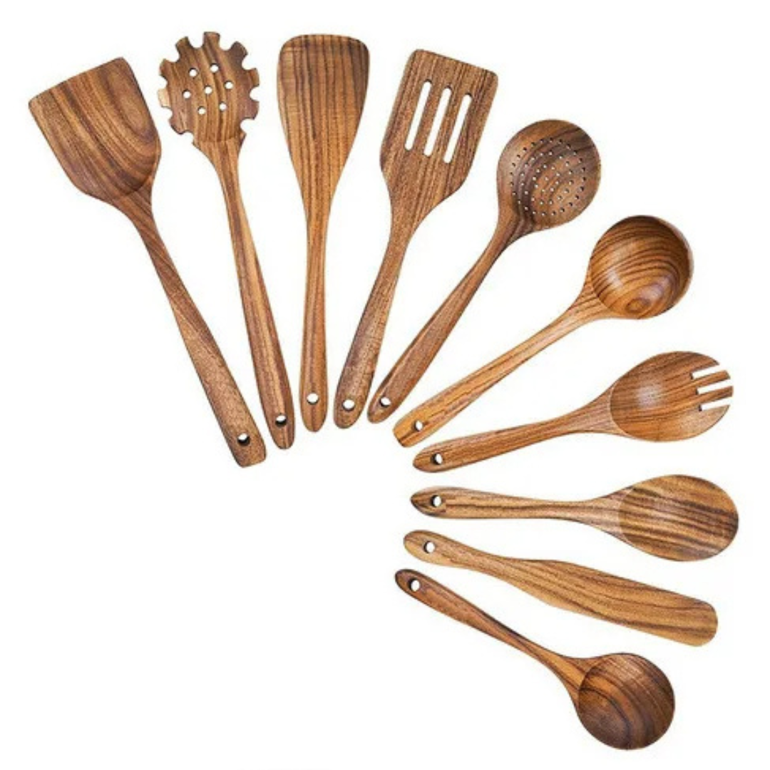 Kitchen set made of natural teak wood - product detail 8