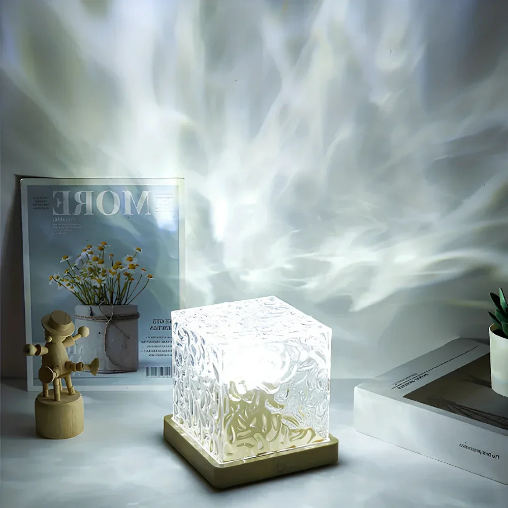 Lámpara Cubo Aurora LED Cambia Color con Resplandor Prisma