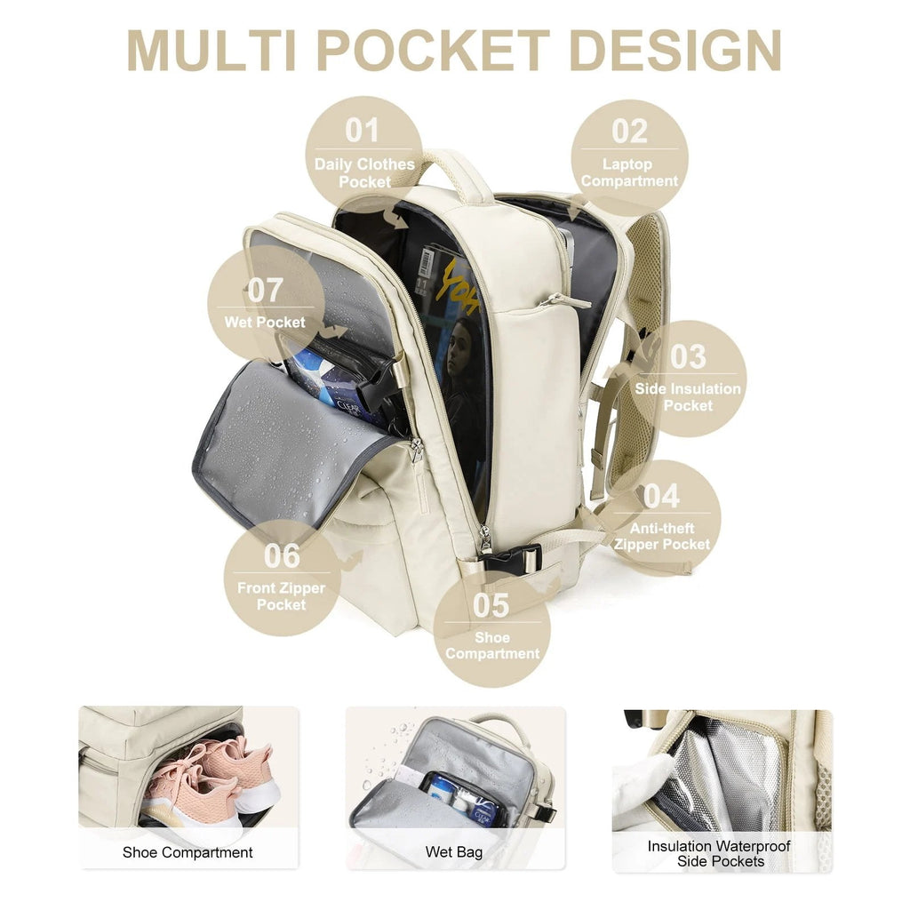 Women's large waterproof hiking backpack - product detail 2