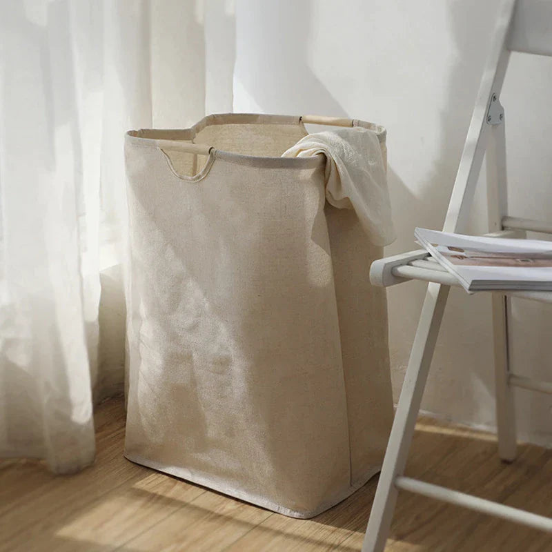 Japanese-style cotton-linen laundry basket - product detail 3