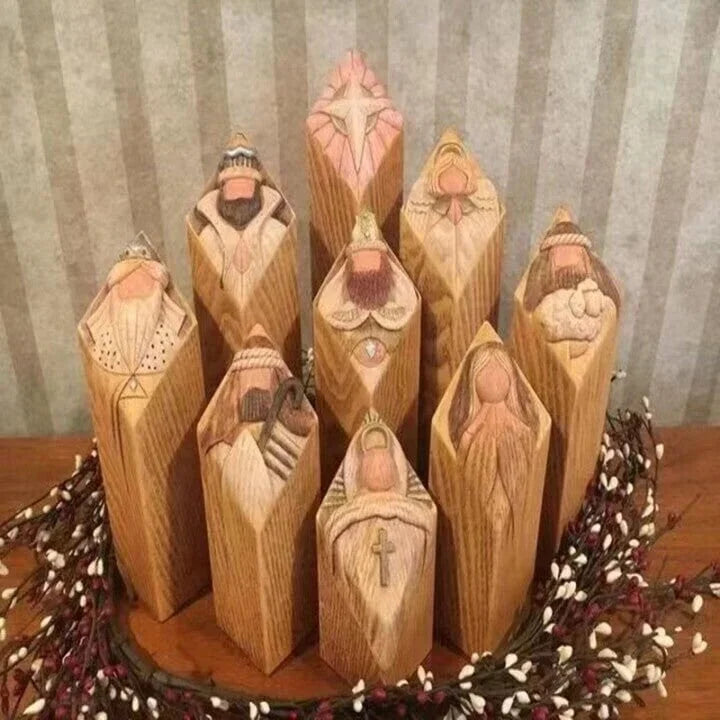 Nativity Scene Column Statues - product detail 3
