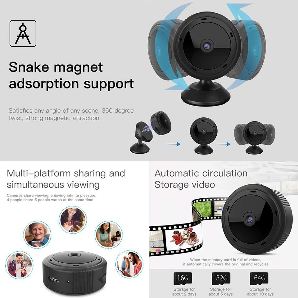 Mini WiFi Camera 1080P HD IR Night Vision Home Security - product detail 3