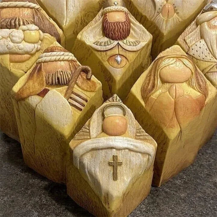 Nativity Scene Column Statues - product detail 7
