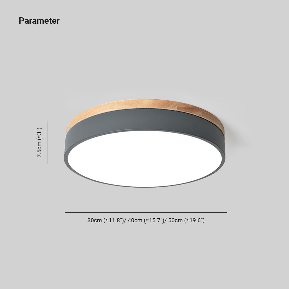 Luz de techo inteligente redonda regulable para habitaciones modernas