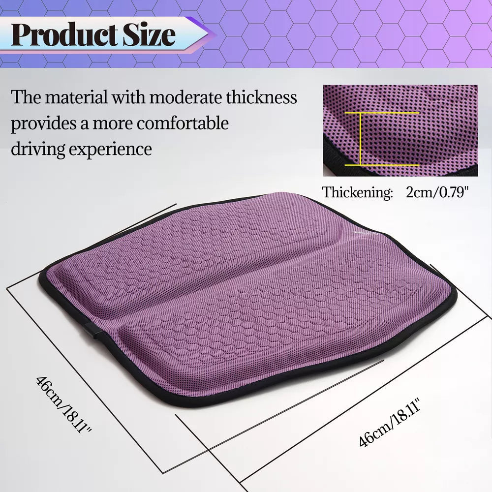 Car Seat Cushion with Breathable Cool Gel - Universal and Multifunctional, Provides Pressure Relief for Back and Tailbon - product image 5