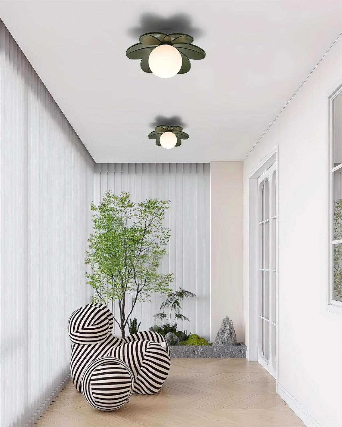 Lámparas de techo caprichosas para interiores luminosos