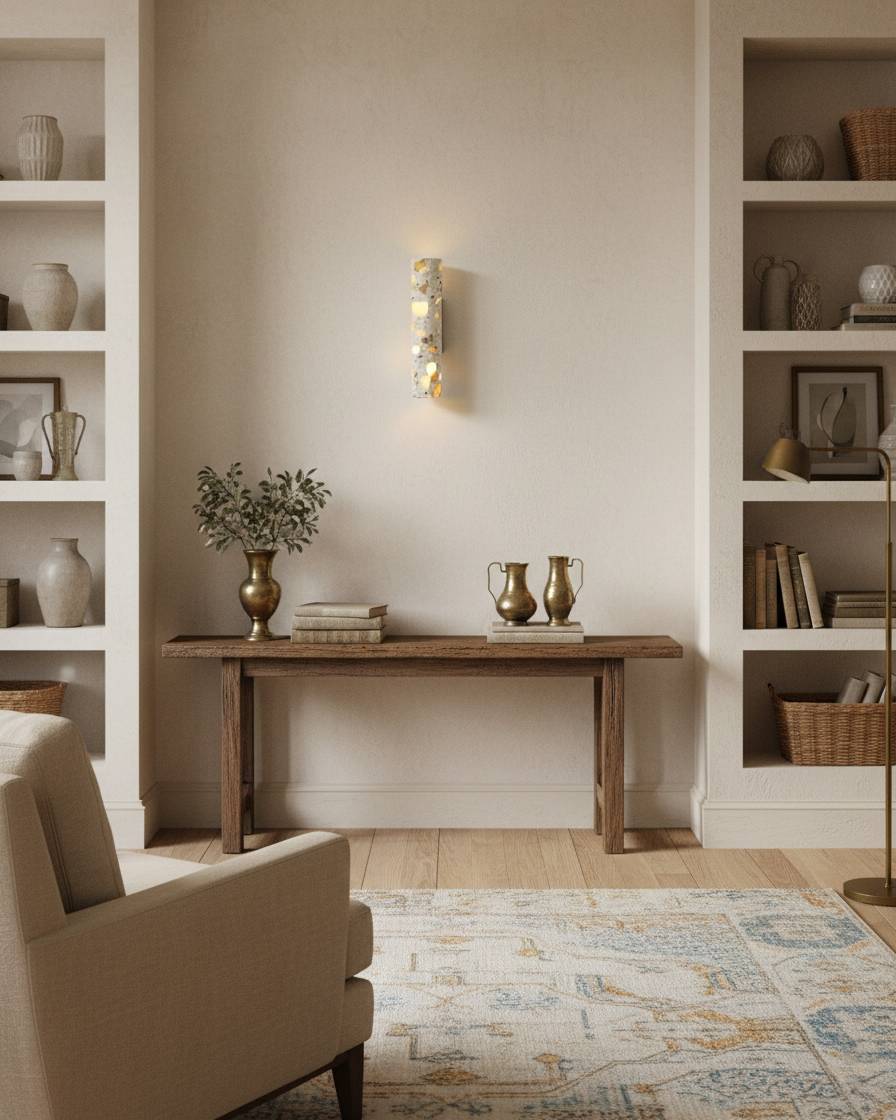 Lámparas de pared minimalistas con detalles artísticos