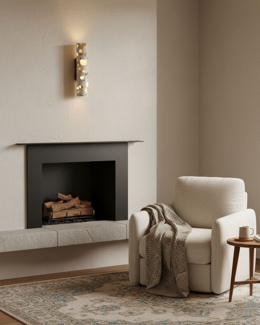 Lámparas de pared minimalistas con detalles artísticos