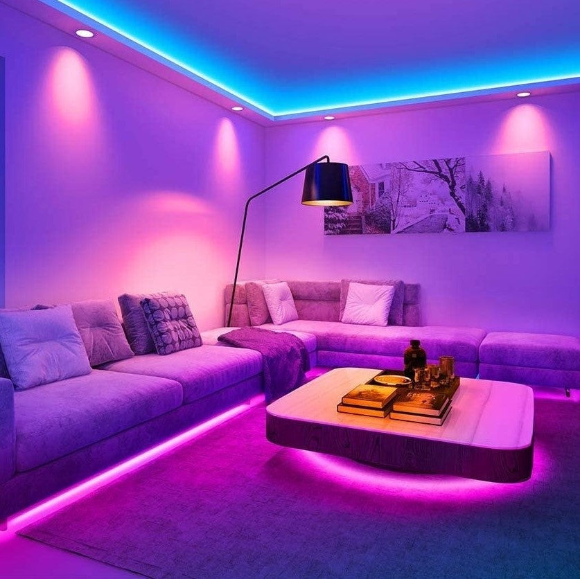 Tira de luz LED impermeable con control remoto y cambio de color
