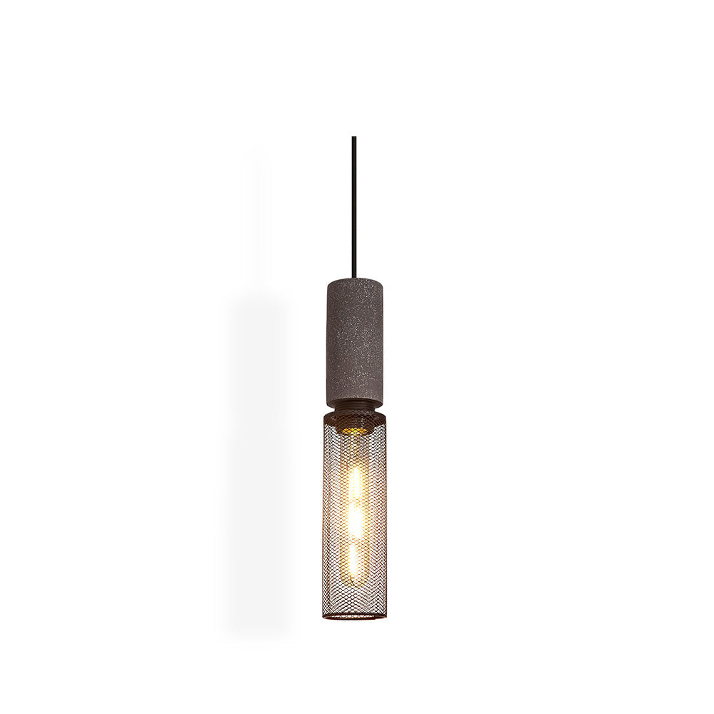 Lámpara colgante de diseño cilíndrico industrial minimalista