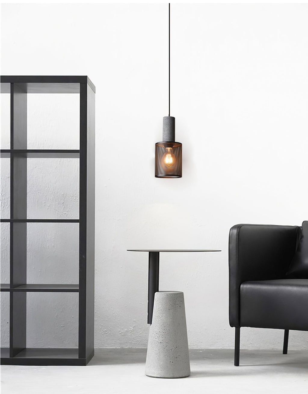 Lámpara colgante de diseño cilíndrico industrial minimalista