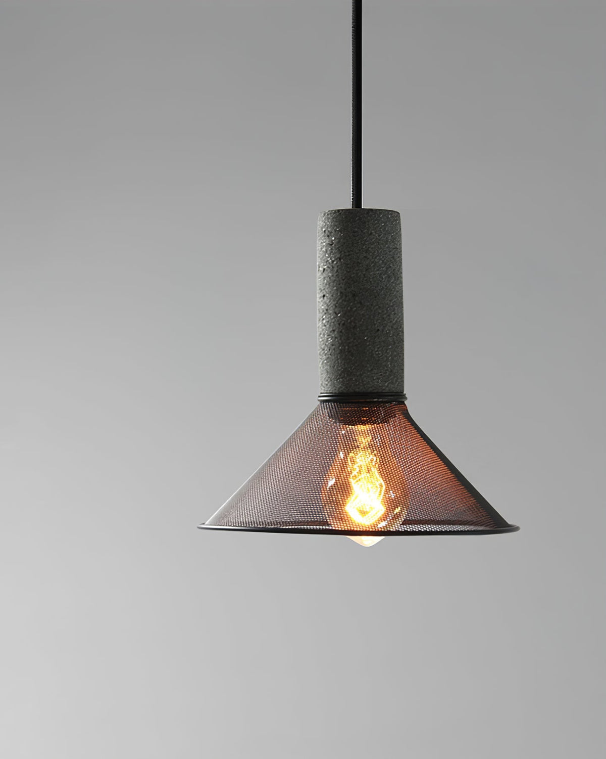 Lámpara colgante de diseño cilíndrico industrial minimalista